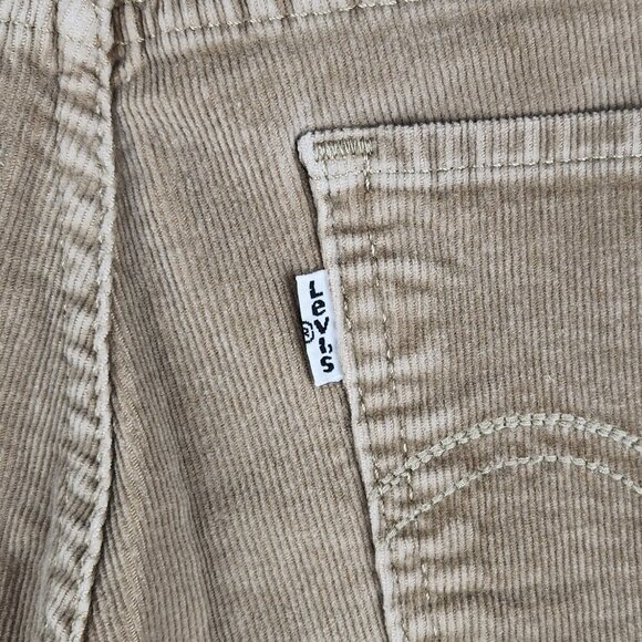 Levi's Surplus Skinny Low Rise White Tab Corduroy Pants Tan sz 27 - Picture 6 of 13